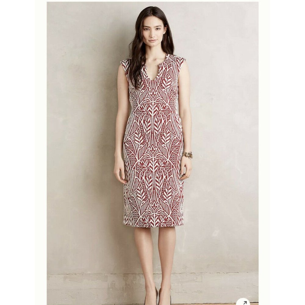 Gorgeous Claret Anthro Picotage Sheath dress